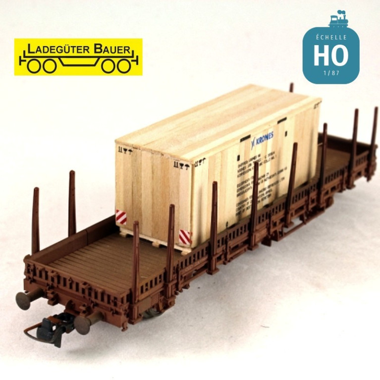 Holzkiste für Maschinentransport "Krones" H0 Ladegüter Bauer H01169 - Maketis