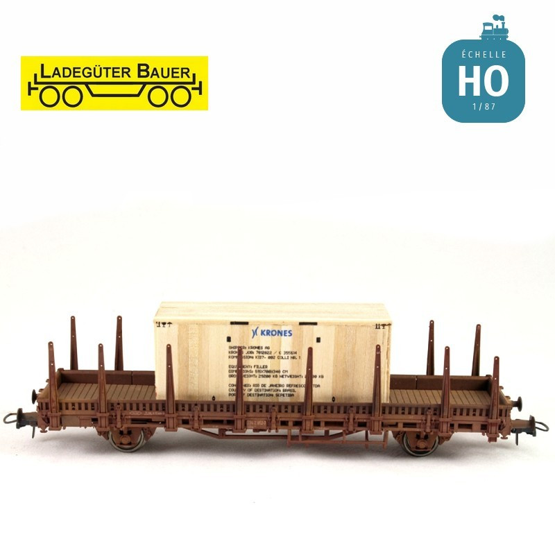 Holzkiste für Maschinentransport "Krones" H0 Ladegüter Bauer H01169 - Maketis