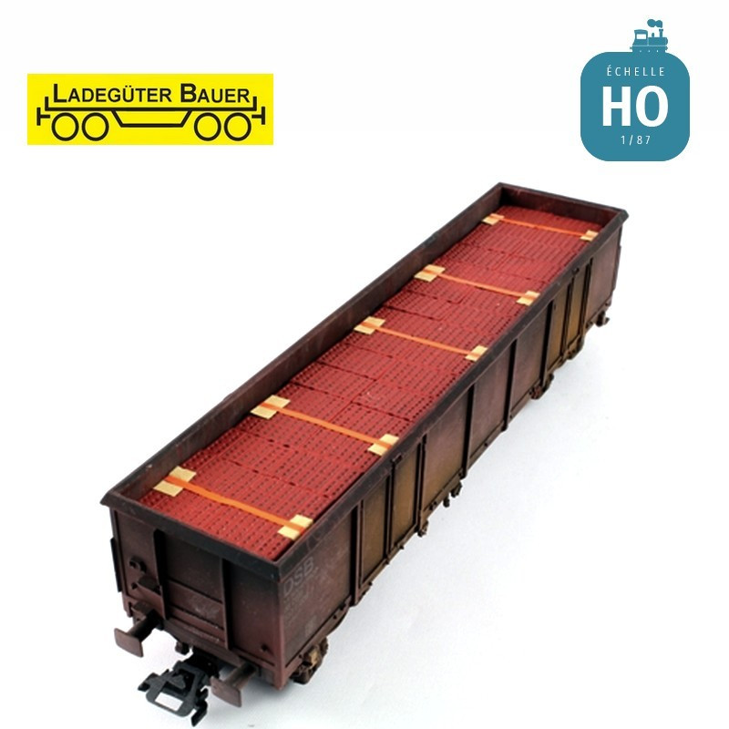 Brick stones, small for bogie open freight cars type Eaos H0 Ladegüter Bauer H01181 - Maketis