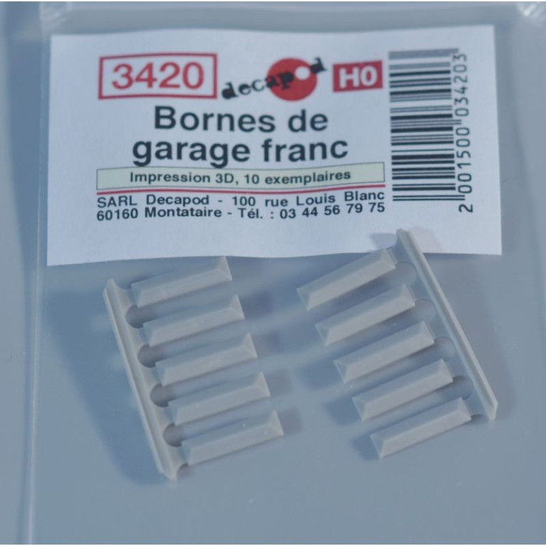 Bornes de garage franc (10 pcs) HO Decapod 3420 - Maketis