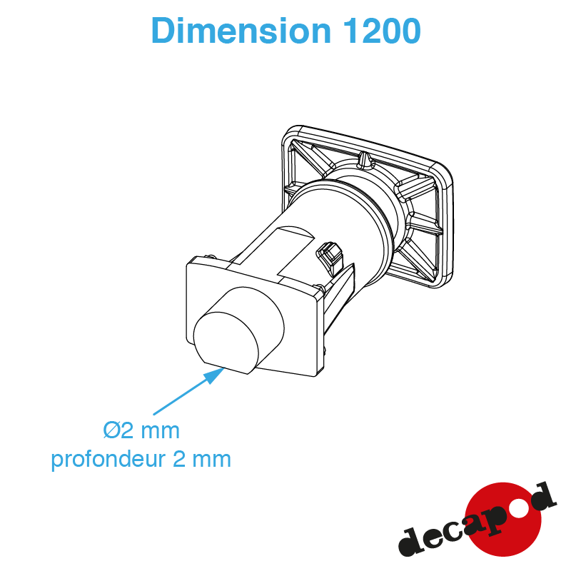 Modern buffers with rectangular top (4 pcs) H0 Decapod 1200 - Maketis