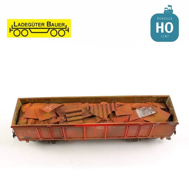 Coupures de plaques métalliques pour wagon Eaos HO Ladegüter Bauer H01248 - Maketis