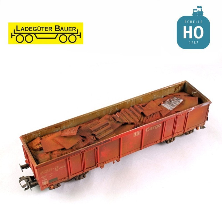 Coupures de plaques métalliques pour wagon Eaos HO Ladegüter Bauer H01248 - Maketis