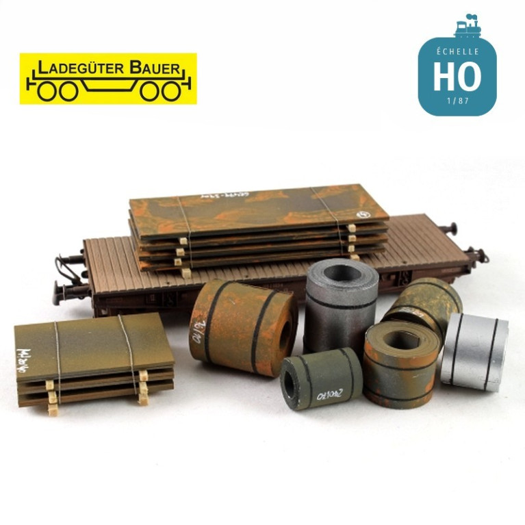Stahlset (7-8 St) H0 Ladegüter Bauer A3007 - Maketis Stahlset (7-8 St) H0 Ladegüter Bauer A3007 - Maketis