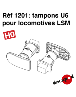 Tampons U6 pour locomotive LSM (4 pcs) HO Decapod 1201 - Maketis