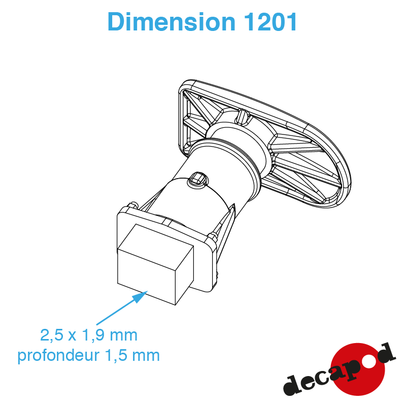 Tampons U6 pour locomotive LSM (4 pcs) HO Decapod 1201 - Maketis