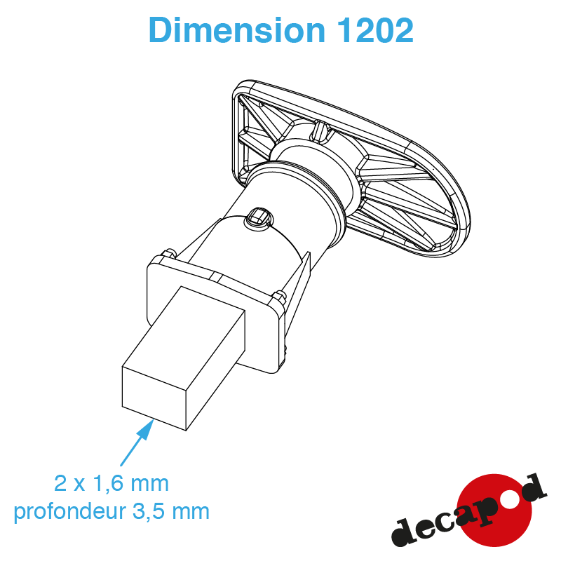 Tampons U6 pour locomotive Roco (4 pcs) HO Decapod 1202 - Maketis