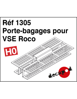 Luggage rack for VSE passenger cars Roco H0 Decapod 1305 - Maketis