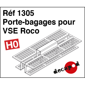 Luggage rack for VSE passenger cars Roco H0 Decapod 1305 - Maketis