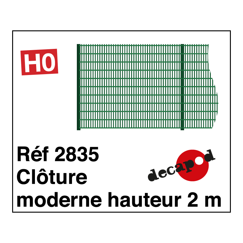 Moderne Zaunhöhe 2m H0 Decapod 2835 - Maketis