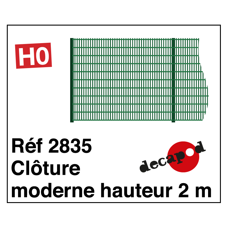 Moderne Zaunhöhe 2m H0 Decapod 2835 - Maketis
