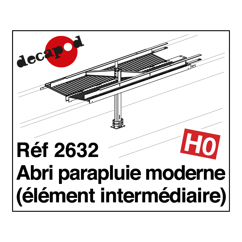 Modern umbrella shelter: 1 intermediate element H0 Decapod 2632 - Maketis