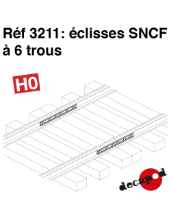 Eclisses SNCF à 6 trous HO Decapod 3211