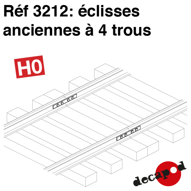 Antike 4-Loch-Verbindungsschienen H0 Decapod 3212 - Maketis Antike 4-Loch-Verbindungsschienen H0 Decapod 3212 - Maketis