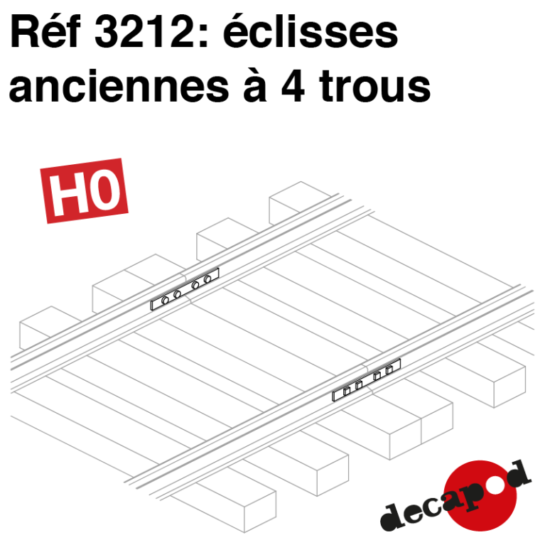 Antike 4-Loch-Verbindungsschienen H0 Decapod 3212 - Maketis