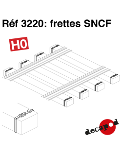 Frettes de traverses SNCF (350 pcs) HO Decapod 3220 - Maketis
