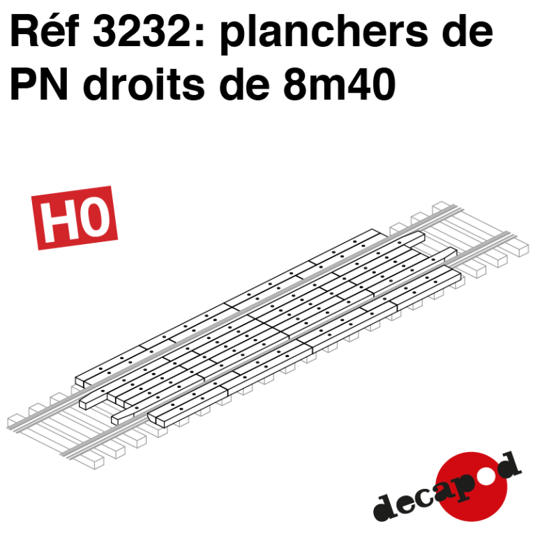 Plancher de PN droit de 8m40 HO Decapod 3232 - Maketis