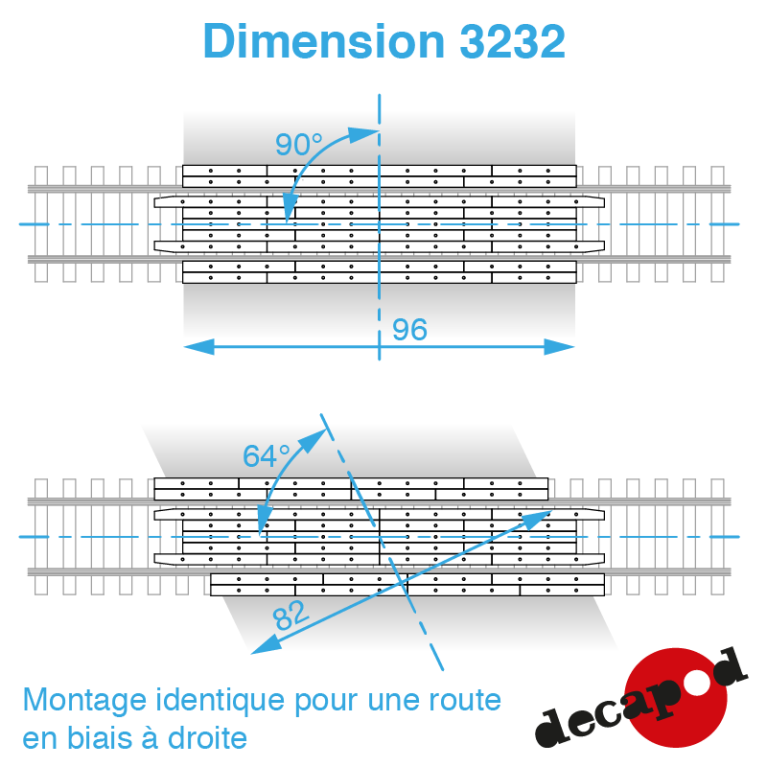 Gerade 8,4m Bahnübergangsböden H0 Decapod 3232 - Maketis Gerade 8,4m Bahnübergangsböden H0 Decapod 3232 - Maketis