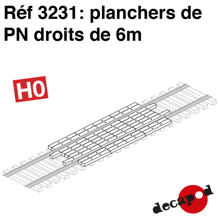 Gerade 6 m Bahnübergangsböden H0 Decapod 3231 - Maketis Gerade 6 m Bahnübergangsböden H0 Decapod 3231 - Maketis