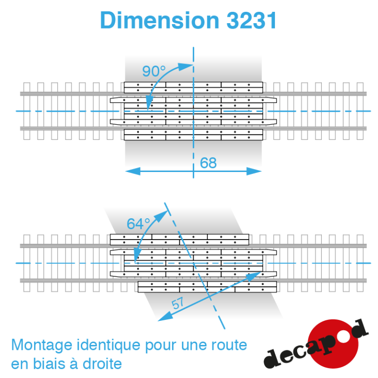 Gerade 6 m Bahnübergangsböden H0 Decapod 3231 - Maketis Gerade 6 m Bahnübergangsböden H0 Decapod 3231 - Maketis