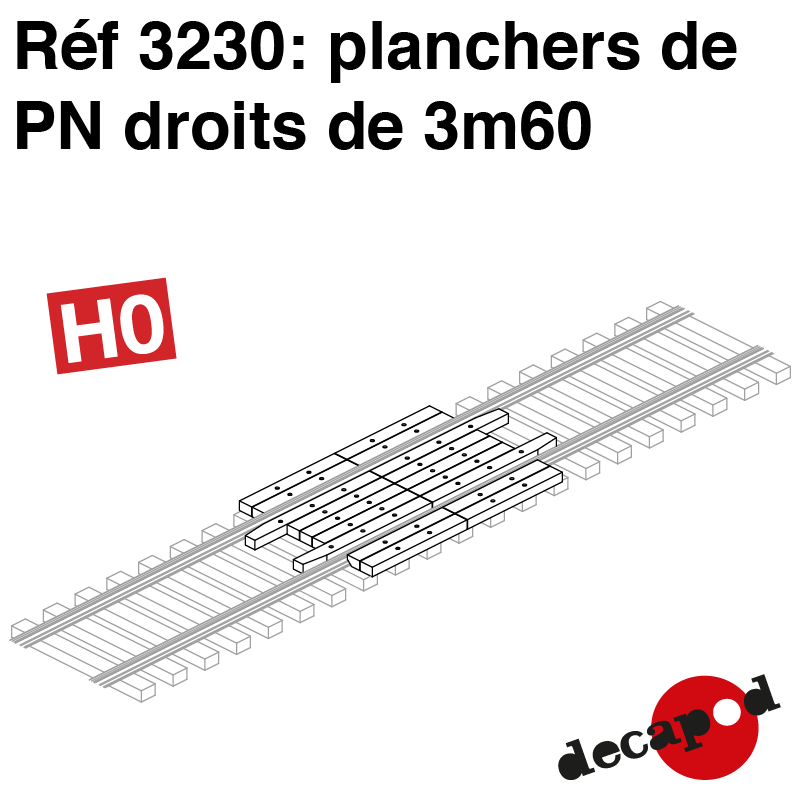 3m60 of Straight railway crossing floor H0 Decapod 3230 - Maketis