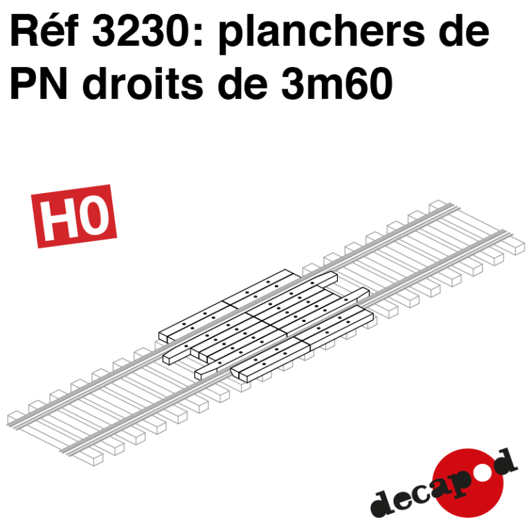 Plancher de PN droit de 3m60 HO Decapod 3230 - Maketis Plancher de PN droit de 3m60 HO Decapod 3230 - Maketis