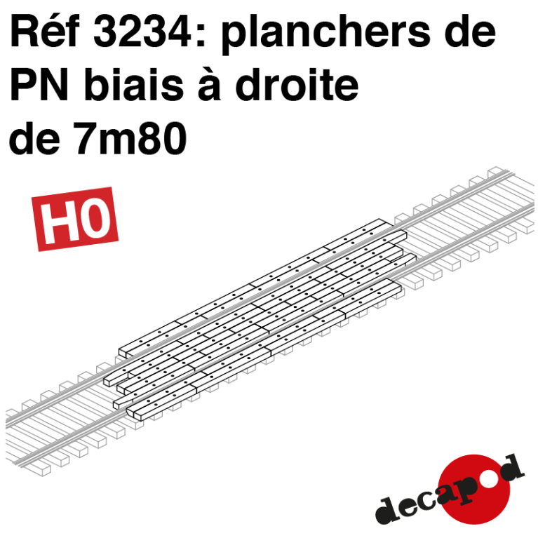 7m80 right angled railway crossing flooring H0 Decapod 3234 - Maketis 7m80 right angled railway crossing flooring H0 Decapod 3234 - Maketis