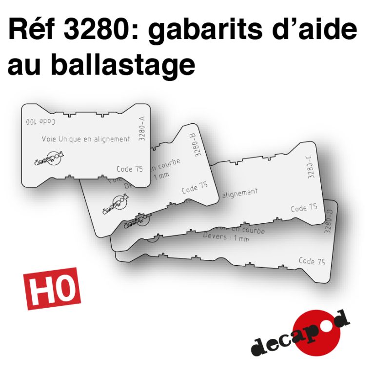 Ballastierungsschablone H0 Decapod 3280 - Maketis Ballastierungsschablone H0 Decapod 3280 - Maketis