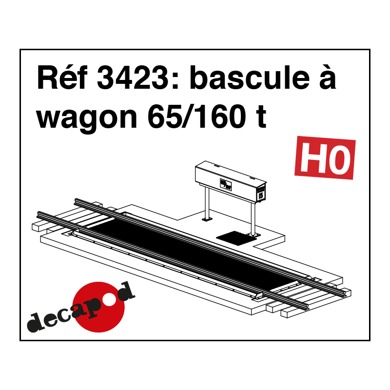 Waggonwaage 65/160 t H0 Decapod 3423 - Maketis