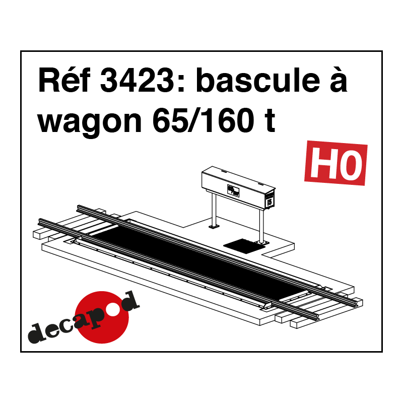 Wagon scale 65/160 t H0 Decapod 3423 - Maketis