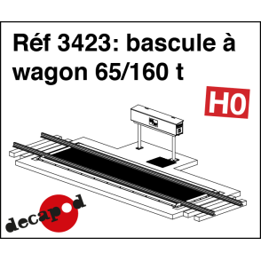 Wagon scale 65/160 t H0 Decapod 3423 - Maketis