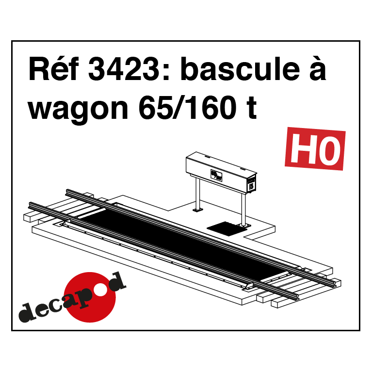 Waggonwaage 65/160 t H0 Decapod 3423 - Maketis
