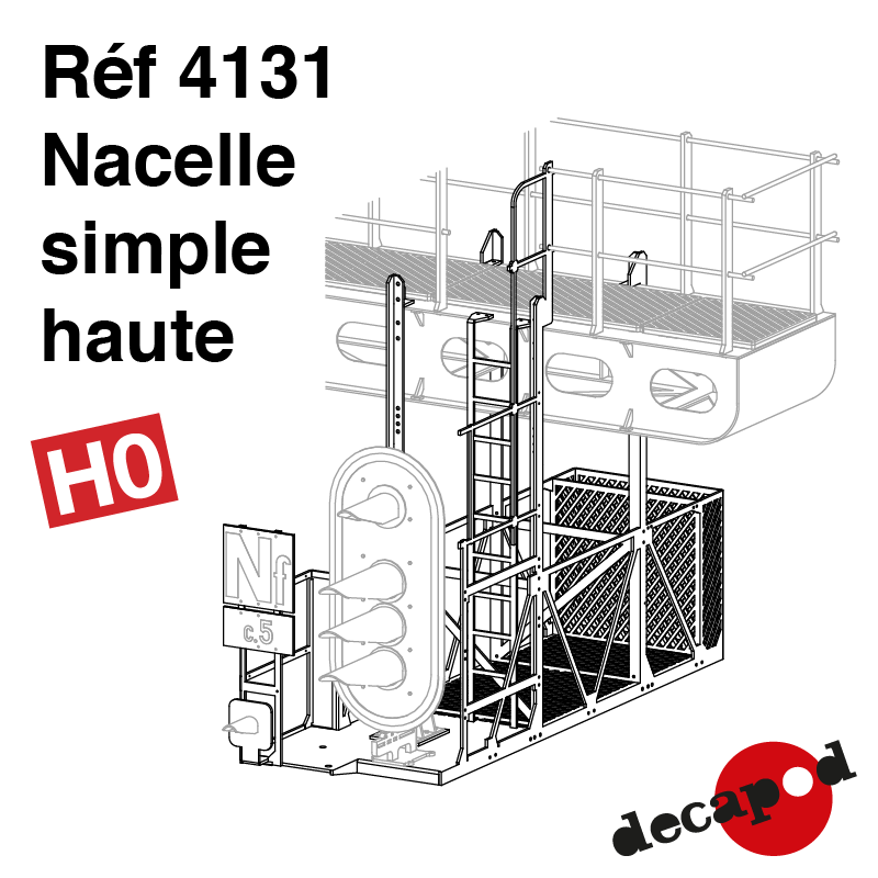 Einzelne hohe Plattform H0 Decapod 4131 - Maketis
