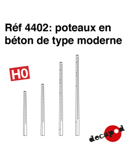Poteaux béton modernes HO Decapod 4402 - Maketis