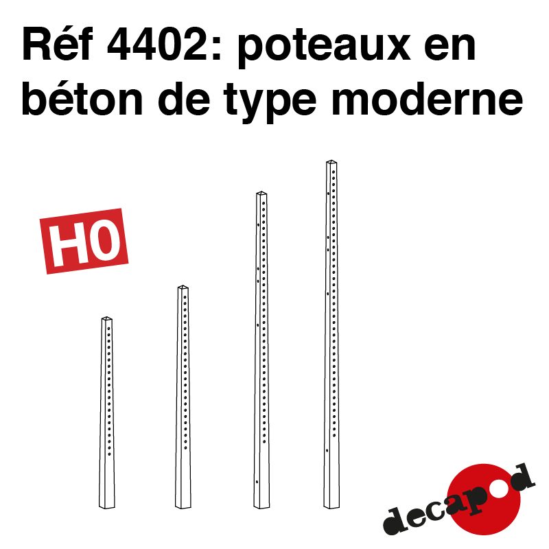 Modern concrete posts H0 Decapod 4402 - Maketis