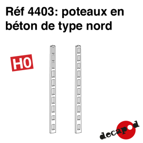 Concrete posts Nord H0 Decapod 4403 - Maketis