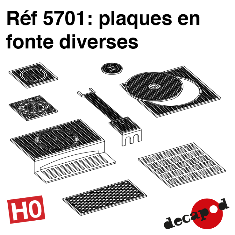 Verschiedene Gusseisenplatten H0 Decapod 5701 - Maketis Verschiedene Gusseisenplatten H0 Decapod 5701 - Maketis