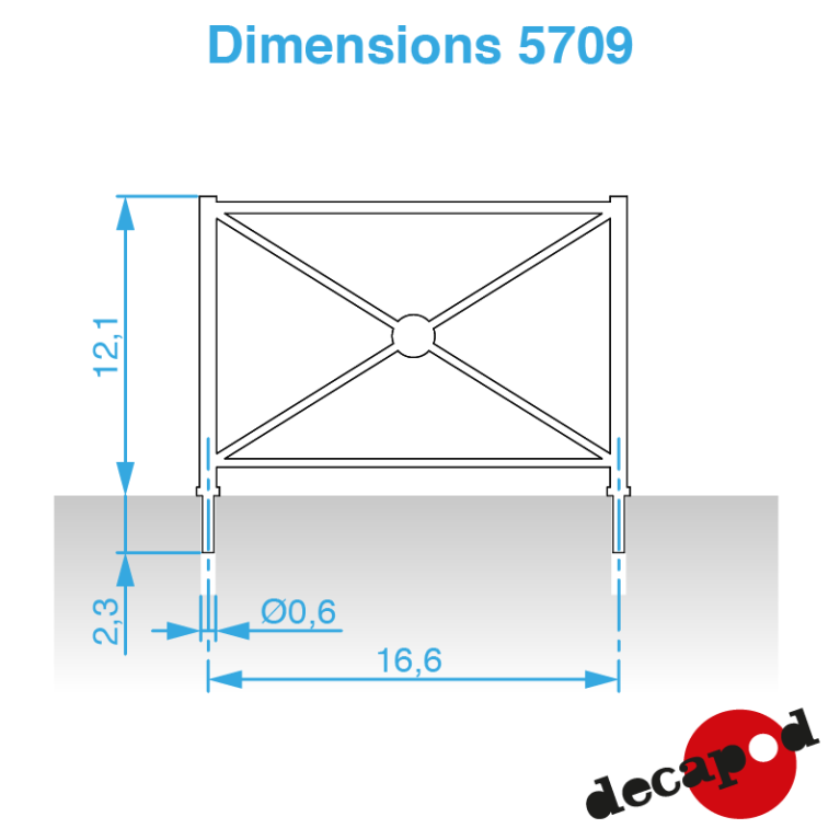 Barrières de trottoir (9 pcs) HO Decapod 5709 - Maketis