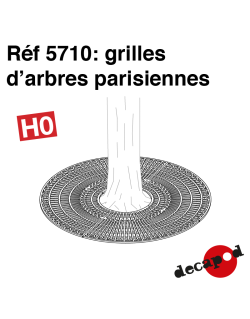 Grilles d'arbre parisiennes (16 pcs) HO Decapod 5710