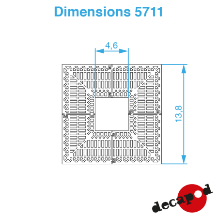 Grilles d'arbre carrées (12 pcs) HO Decapod 5711 - Maketis