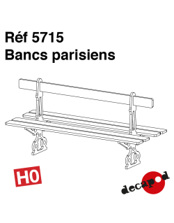 Parisian benches (4 pcs) H0 Decapod 5715