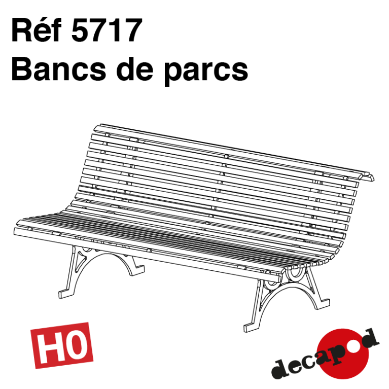 Bancs de parc (4 pcs) HO Decapod 5717 - Maketis