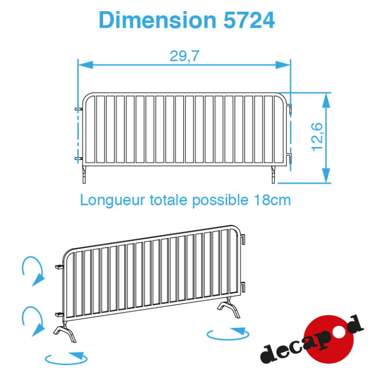 Police barriers (6 pcs) H0 Decapod 5724 - Maketis Police barriers (6 pcs) H0 Decapod 5724 - Maketis