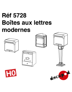 Boites à lettre modernes HO Decapod 5728
