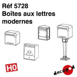 Moderne Briefkästen H0 Decapod 5728 - Maketis