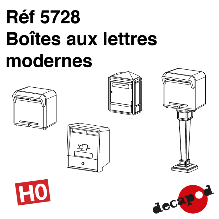 Modern letterboxes H0 Decapod 5728 - Maketis