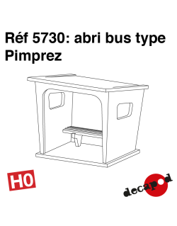Abris bus ou quai type Pimprez HO Decapod 5730