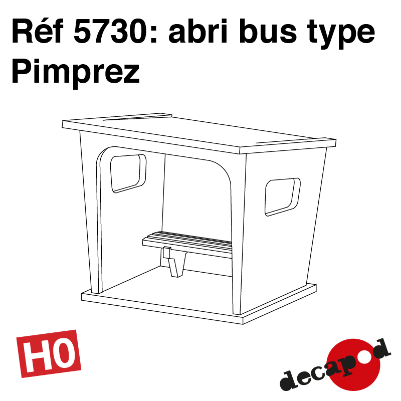 Bus or platform shelters type Pimprez H0 Decapod 5730 - Maketis