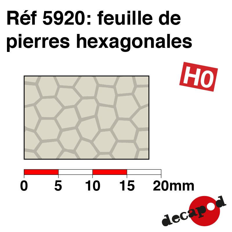Hexagonal stone sheets H0 Decapod 5920 - Maketis