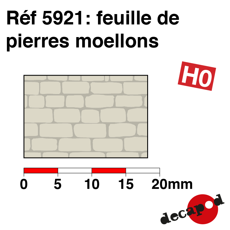 Sheet of rubble stones H0 Decapod 5921 - Maketis
